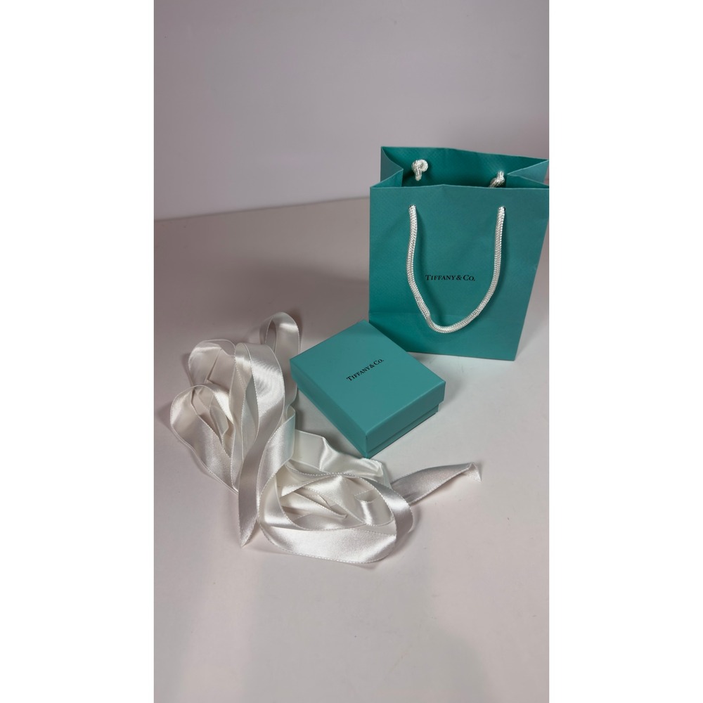Tiffany‎ & Co. Jewelry Box Shopping Bag Ribbon Set Blue Good Packaging